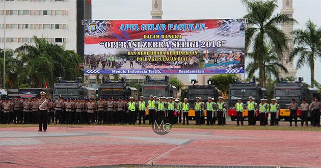 Polda Kepri Gelar Pasukan Operasi Zebra 2016 di Batam